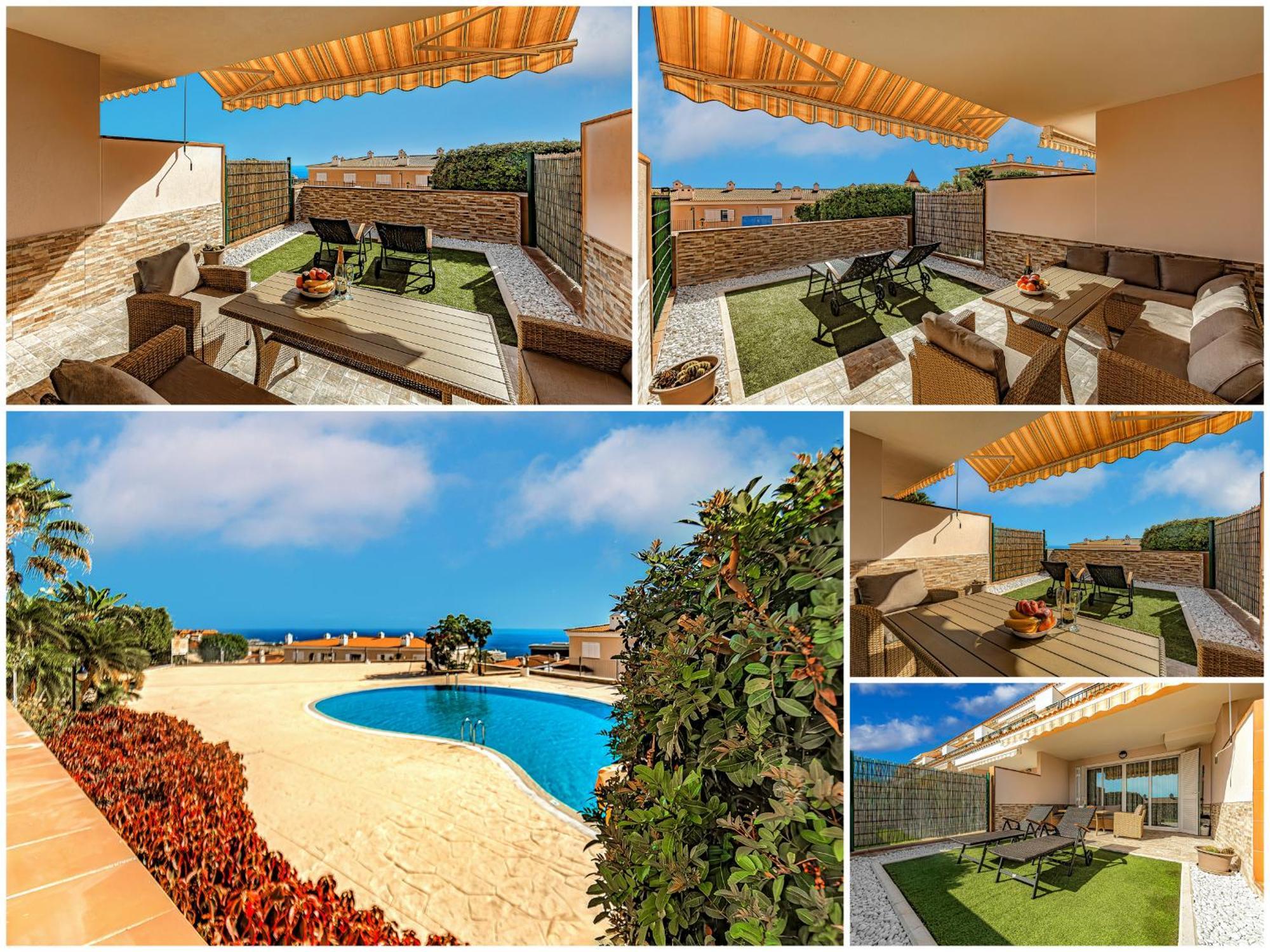 Spacious Ocean View Family Townhouse Puerto de Santiago  Buitenkant foto
